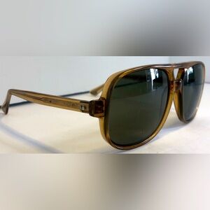 Vintage Amco Eyeglasses Frames Turned Into Sunglasses. Gold. Wide Frame